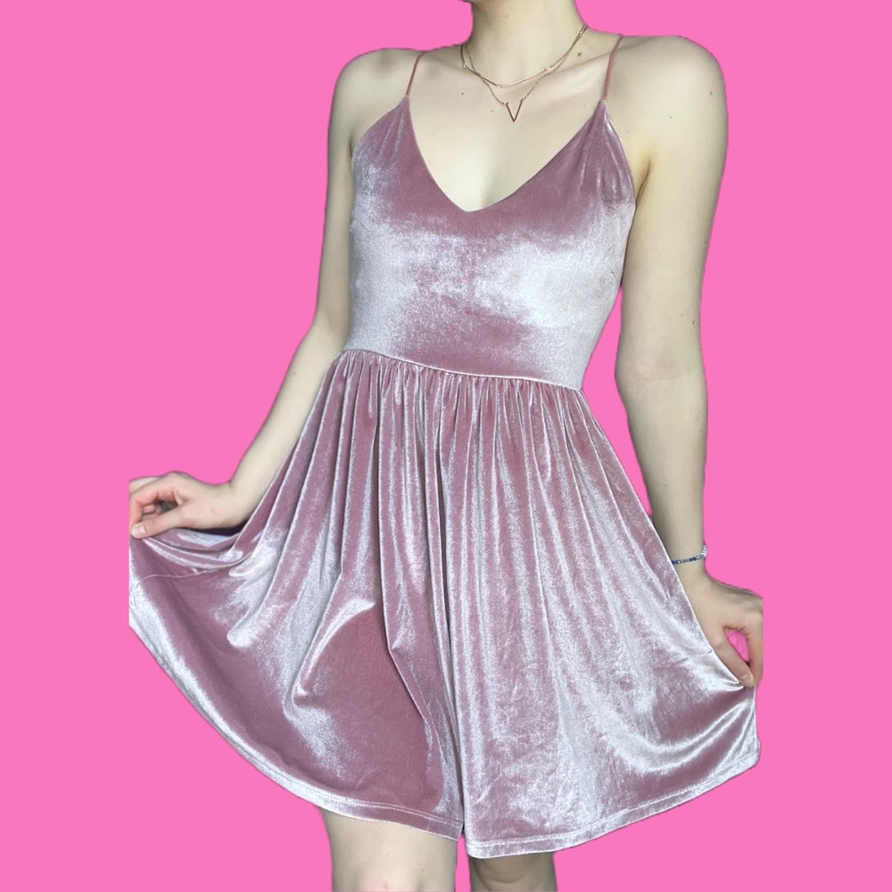 💗Pink Velvet Dress💗